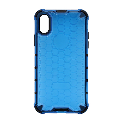 blue anti-fall hexagon pattern phone case