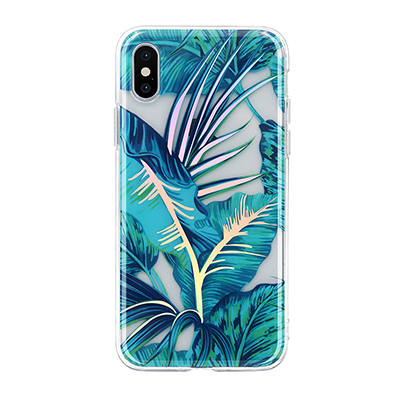 IMD mobile phone case with leaves