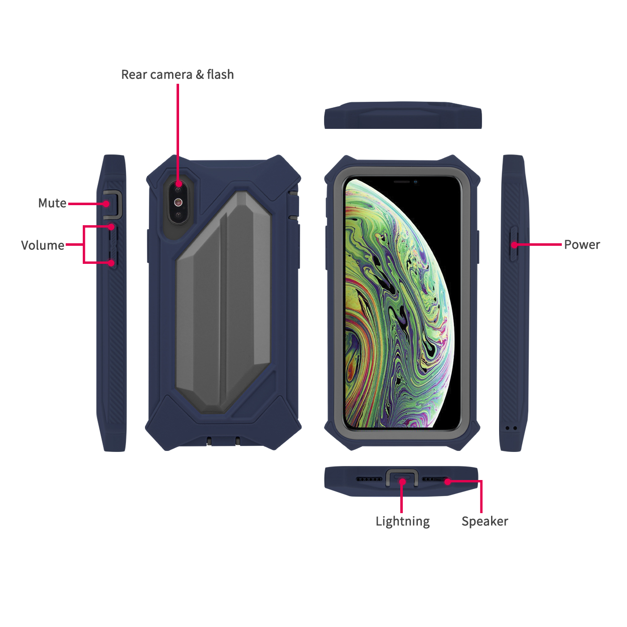 detachable hybrid phone case