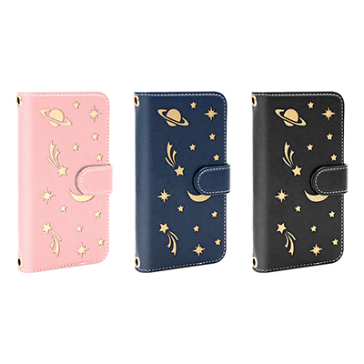 hollow star pu leather case with belt