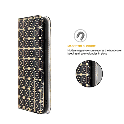 magnetic flip leather phone case