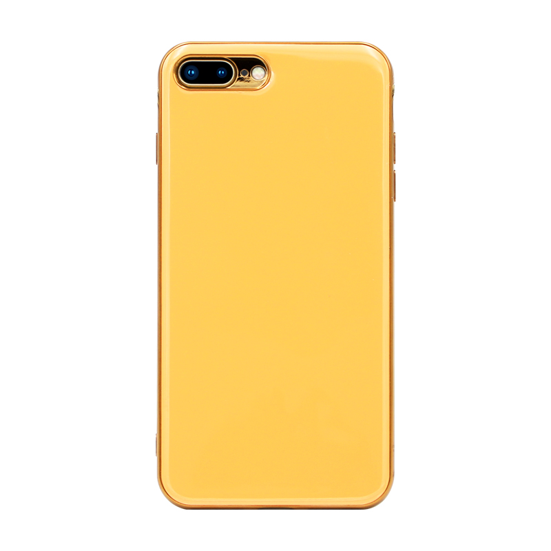 yellow electroplate TPU case