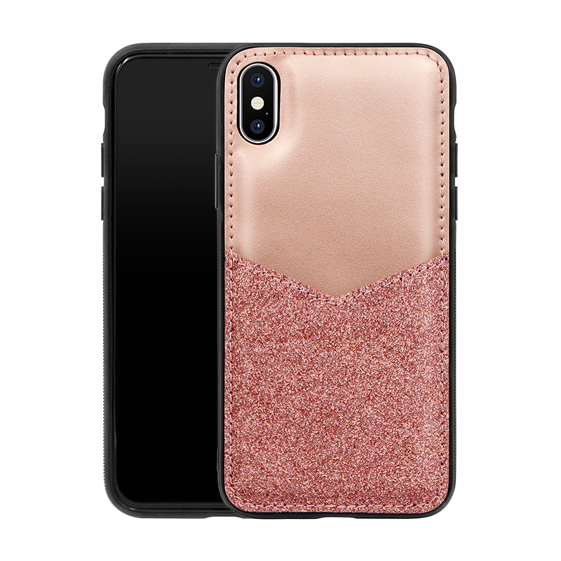 Pink PU leather phone case