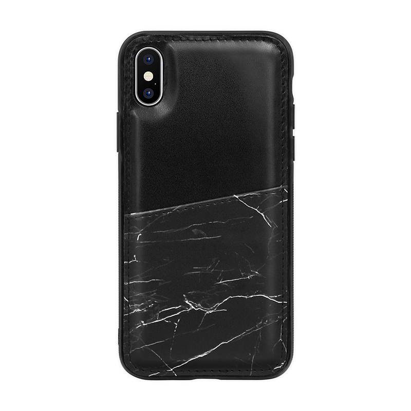 black marble pattern PU leather case