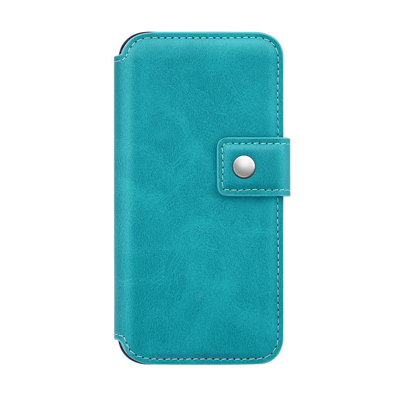 light blue PU leather folio case