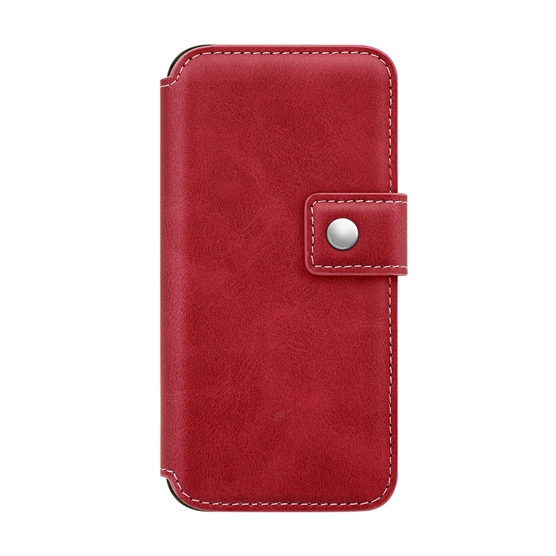 red wine PU leather folio case