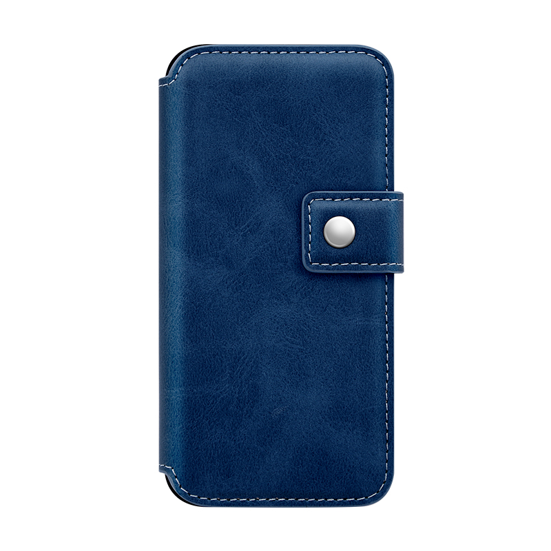 dark blue PU leather folio case