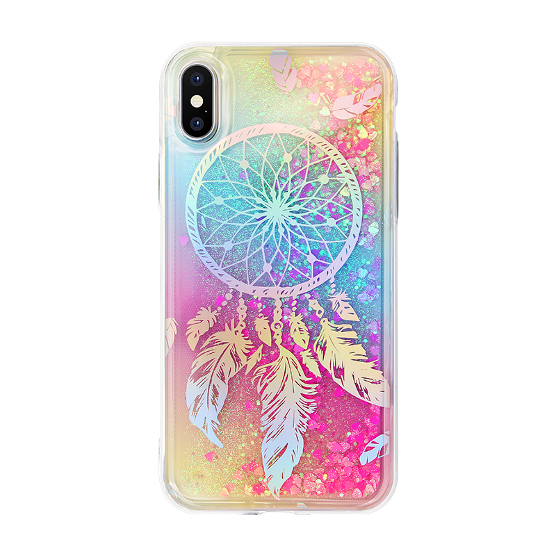 colorful liquid quicksand case for iphone