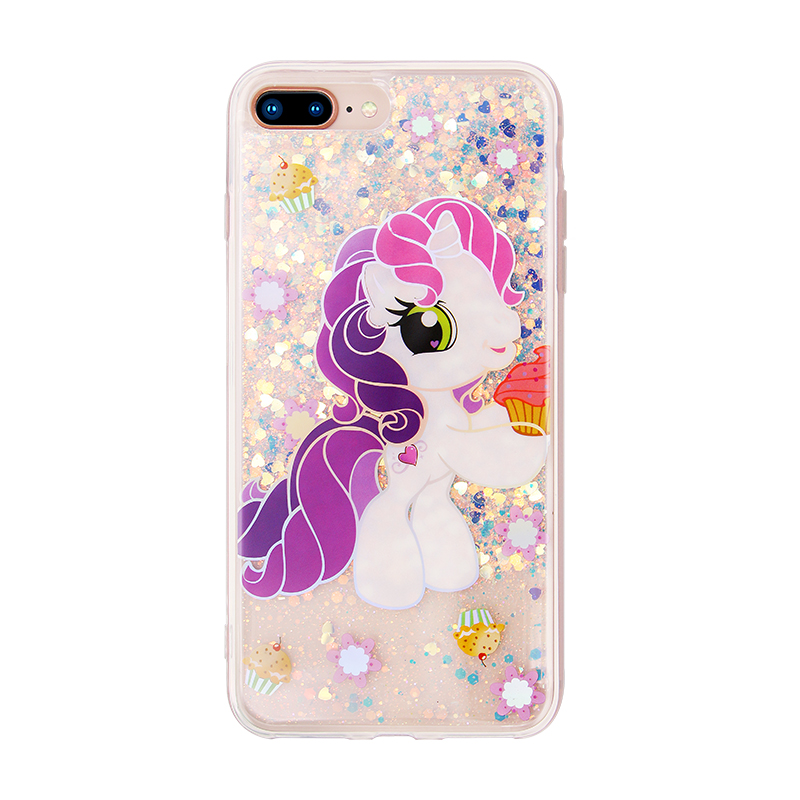 unicorn pattern drop glue phone case