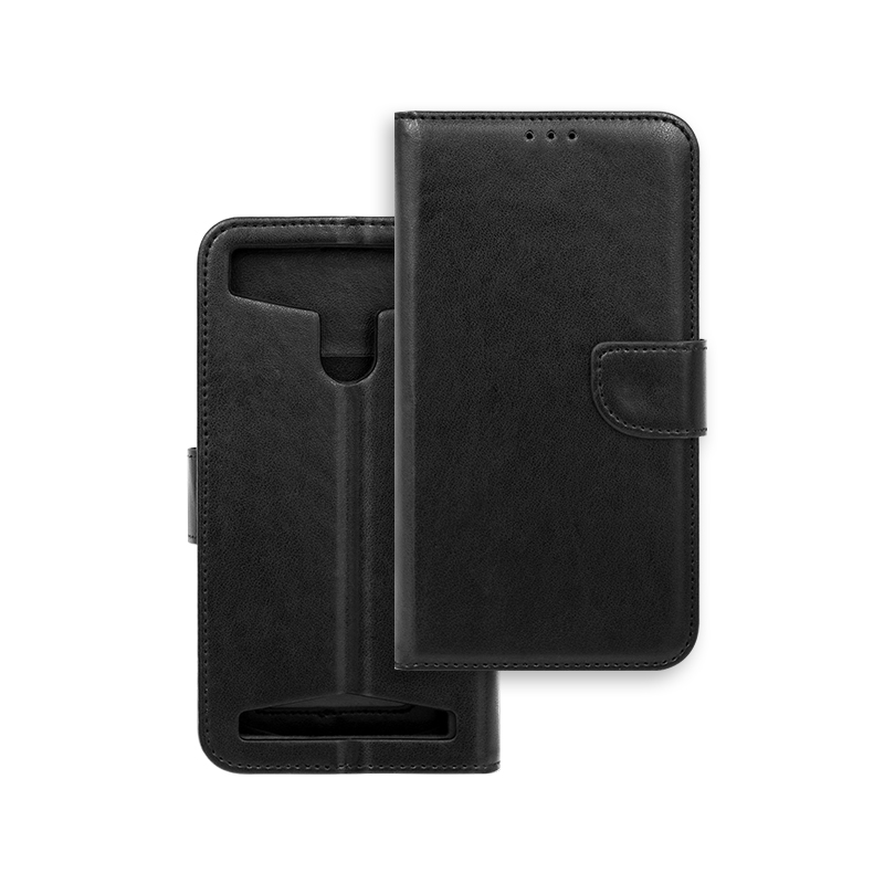 black PU leather wallet case