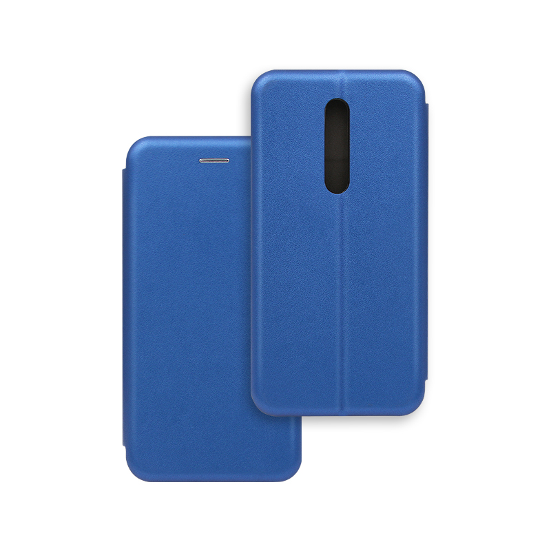 blue PU leather wallet case