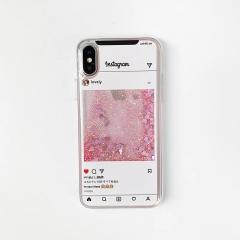 Screenshot style hollow quicksand phone case