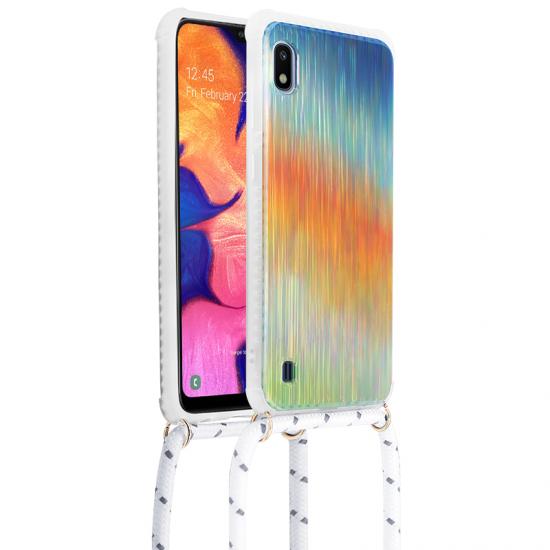 Gradient color hanging strap phone case