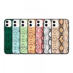 Snake skin PU leather cover filp full protection phone case