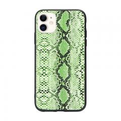 Snake skin PU leather cover filp full protection phone case