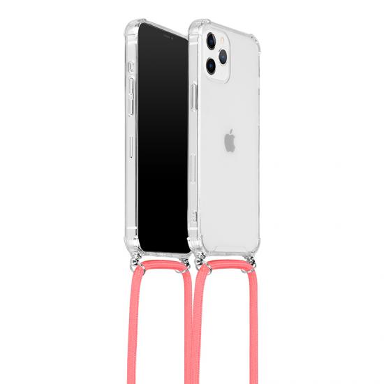 Transparents shock resistant cross body case for iPhone 11
