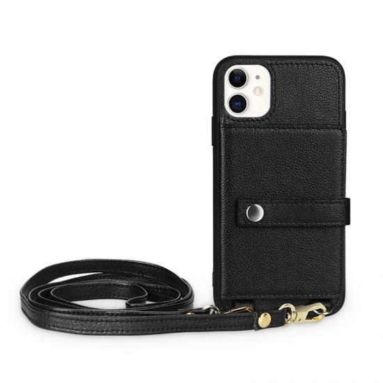 Cross body PU Leather Wrist Strap Card Slot Holder Phone Case