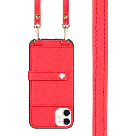 Cross body PU Leather Wrist Strap Card Slot Holder Phone Case