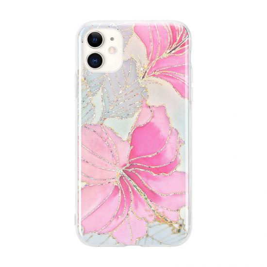 Popular flower gold powder Cover Shockproof IMD case for Iphone