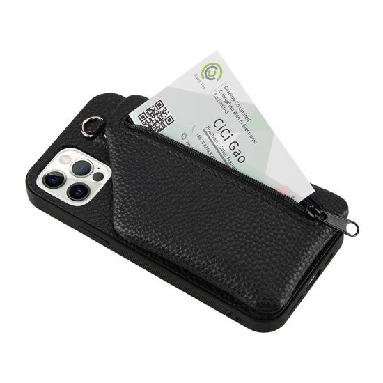 cellphone case with zipper wallet for iphone 12
