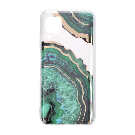 Green marble  shock proof flexible IMD case for huawei
