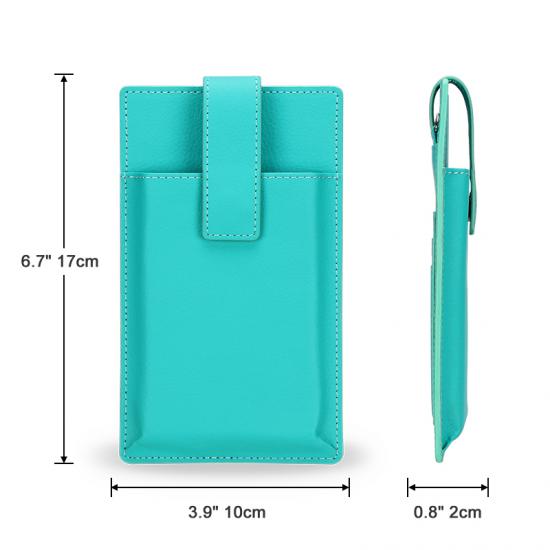 functional shoulder strap vertical pu leather phone pouch bag