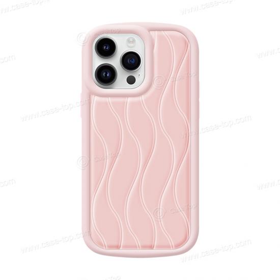 Wholesale Custom Embossed Wavy stripe TPU Soft phone case 1