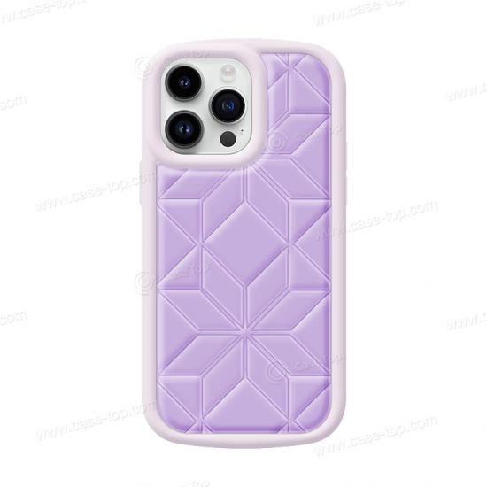 Embossed Geometric pattern TPU Soft phone case